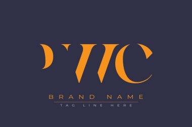 PWC soyut harf logosu tasarımı. Bu logo üç soyut harf tarafından tasarlanmıştır..