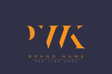 PWK soyut harf logosu tasarımı. Bu logo üç soyut harf tarafından tasarlanmıştır..