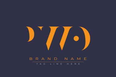 PWO soyut harf logosu tasarımı. Bu logo üç soyut harf tarafından tasarlanmıştır..