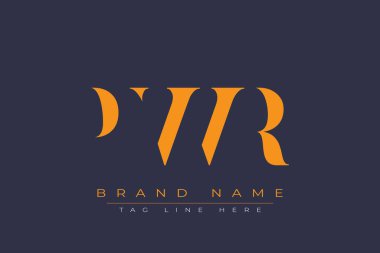 PWR soyut harf logosu tasarımı. Bu logo üç soyut harf tarafından tasarlanmıştır..