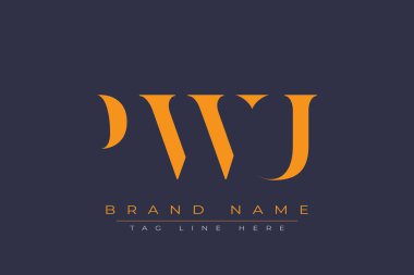 PWU soyut harf logosu tasarımı. Bu logo üç soyut harf tarafından tasarlanmıştır..