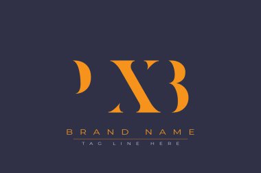 PXB soyut harf logosu tasarımı. Bu logo üç soyut harf tarafından tasarlanmıştır..