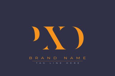 PXD soyut harf logosu tasarımı. Bu logo üç soyut harf tarafından tasarlanmıştır..