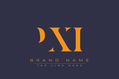 PXI soyut harf logosu tasarımı. Bu logo üç soyut harf tarafından tasarlanmıştır..