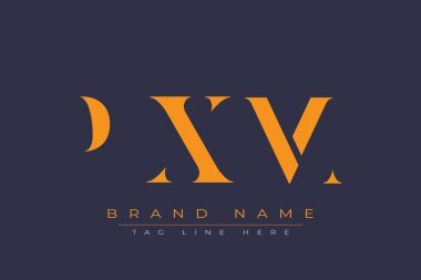 PXM soyut harf logosu tasarımı. Bu logo üç soyut harf tarafından tasarlanmıştır..