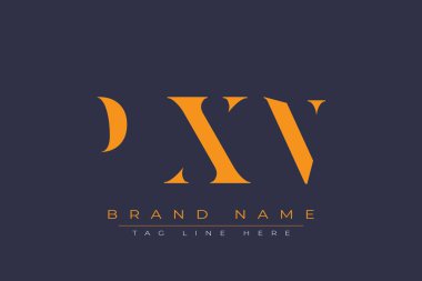 PXN soyut harf logosu tasarımı. Bu logo üç soyut harf tarafından tasarlanmıştır..