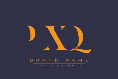 PXQ soyut harf logosu tasarımı. Bu logo üç soyut harf tarafından tasarlanmıştır..