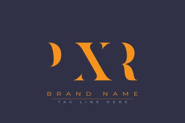 PXR soyut harf logosu tasarımı. Bu logo üç soyut harf tarafından tasarlanmıştır..