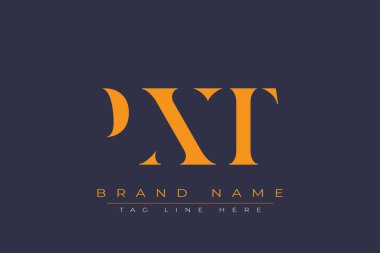 PXT soyut harf logosu tasarımı. Bu logo üç soyut harf tarafından tasarlanmıştır..