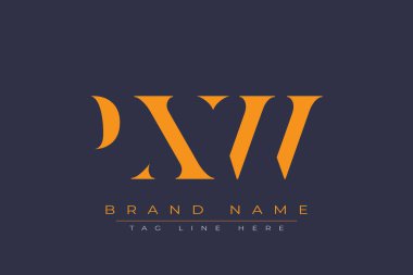 PXW soyut harf logosu tasarımı. Bu logo üç soyut harf tarafından tasarlanmıştır..