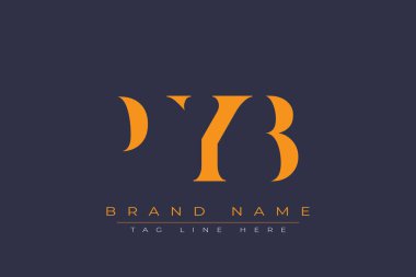 PYB soyut harf logosu tasarımı. Bu logo üç soyut harf tarafından tasarlanmıştır..