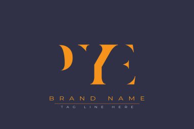 PYE soyut harf logosu tasarımı. Bu logo üç soyut harf tarafından tasarlanmıştır..