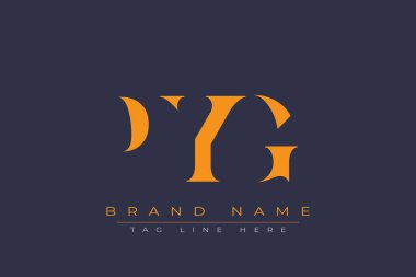 PYG soyut harf logosu tasarımı. Bu logo üç soyut harf tarafından tasarlanmıştır..