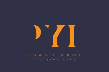 PYI soyut harf logosu tasarımı. Bu logo üç soyut harf tarafından tasarlanmıştır..