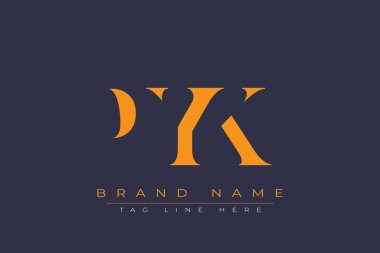 PYK soyut harf logosu tasarımı. Bu logo üç soyut harf tarafından tasarlanmıştır..