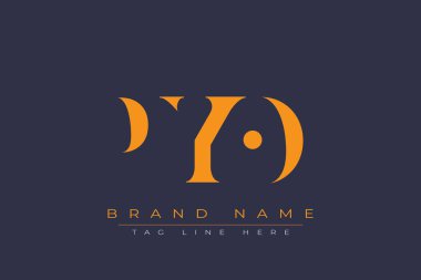 PYO soyut harf logosu tasarımı. Bu logo üç soyut harf tarafından tasarlanmıştır..