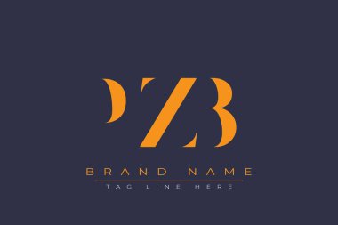 PZB soyut harf logosu tasarımı. Bu logo üç soyut harf tarafından tasarlanmıştır..
