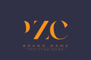 PZC soyut harf logosu tasarımı. Bu logo üç soyut harf tarafından tasarlanmıştır..