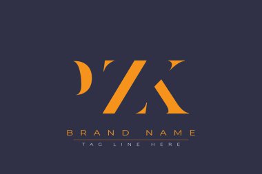 PZK soyut harf logosu tasarımı. Bu logo üç soyut harf tarafından tasarlanmıştır..