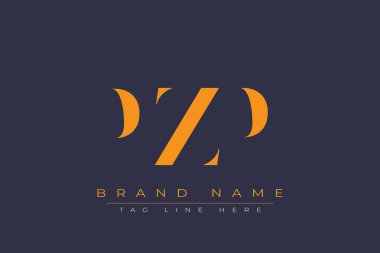 PZP soyut harf logosu tasarımı. Bu logo üç soyut harf tarafından tasarlanmıştır..