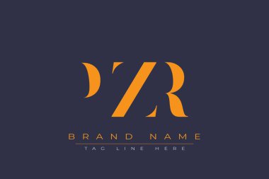 PZR soyut harf logosu tasarımı. Bu logo üç soyut harf tarafından tasarlanmıştır..