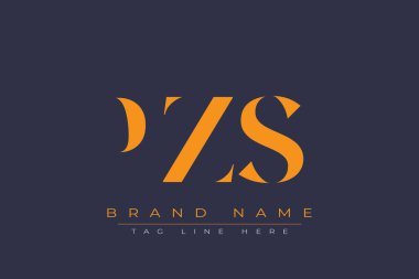 PZS soyut harf logosu tasarımı. Bu logo üç soyut harf tarafından tasarlanmıştır..