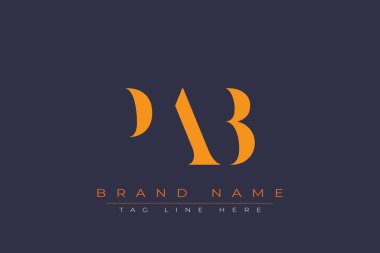 PAB soyut harf logosu tasarımı. Bu logo üç soyut harf tarafından tasarlanmıştır..