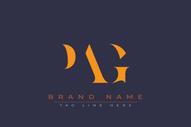 PaG soyut harf logosu tasarımı. Bu logo üç soyut harf tarafından tasarlanmıştır..