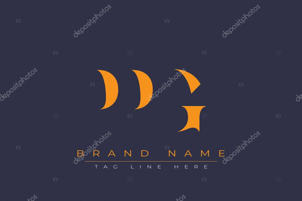 PPG abstract letter logo design. This logo is designed by three abstract letters.