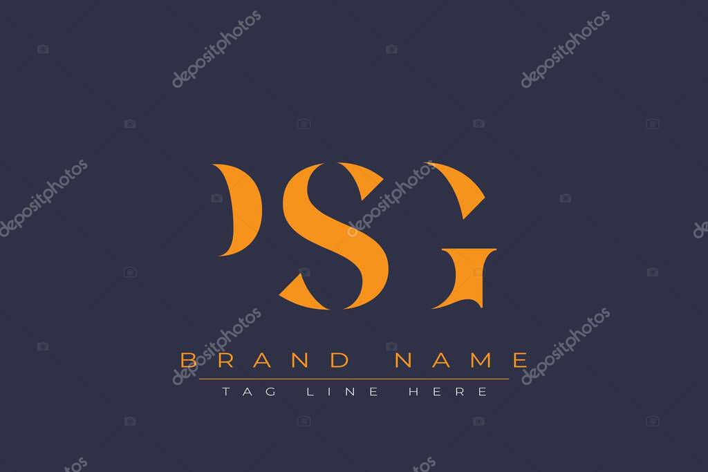 PSG abstract letter logo design. This logo is designed by three abstract letters.