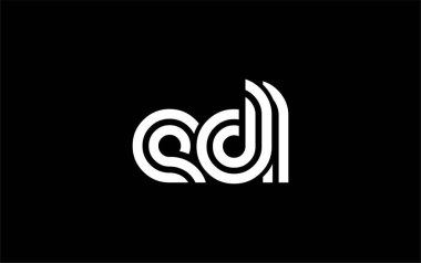 EDL Yaratıcı Eşsiz Modern Harf Logosu Tasarımı. Benzersiz bir harf dizaynına sahip stilize logo, soyut minimalist estetik ve modern cazibe sunar.