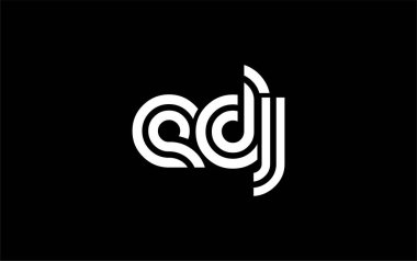 EDJ Yaratıcı Eşsiz Modern Harf Logosu Tasarımı. Benzersiz bir harf dizaynına sahip stilize logo, soyut minimalist estetik ve modern cazibe sunar.