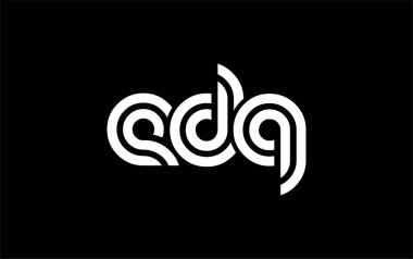 EDQ Yaratıcı Eşsiz Modern Harf Logosu Tasarımı. Benzersiz bir harf dizaynına sahip stilize logo, soyut minimalist estetik ve modern cazibe sunar.