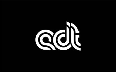EDT Yaratıcı Eşsiz Modern Harf Logosu Tasarımı. Benzersiz bir harf dizaynına sahip stilize logo, soyut minimalist estetik ve modern cazibe sunar.