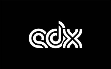 EDX Yaratıcı Eşsiz Modern Harf Logosu Tasarımı. Benzersiz bir harf dizaynına sahip stilize logo, soyut minimalist estetik ve modern cazibe sunar.