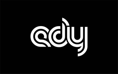 EDY Yaratıcı Eşsiz Modern Harf Logosu Tasarımı. Benzersiz bir harf dizaynına sahip stilize logo, soyut minimalist estetik ve modern cazibe sunar.
