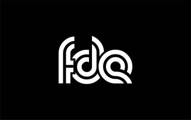 FDE Yaratıcı Eşsiz Modern Harf Logosu Tasarımı. Benzersiz bir harf dizaynına sahip stilize logo, soyut minimalist estetik ve modern cazibe sunar.