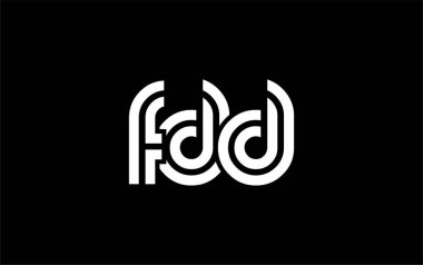 FDD Yaratıcı Eşsiz Modern Harf Logosu Tasarımı. Benzersiz bir harf dizaynına sahip stilize logo, soyut minimalist estetik ve modern cazibe sunar.