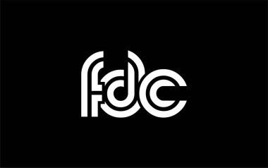 FDC Yaratıcı Eşsiz Modern Harf Logosu Tasarımı. Benzersiz bir harf dizaynına sahip stilize logo, soyut minimalist estetik ve modern cazibe sunar.