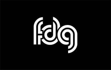 FDG Yaratıcı Eşsiz Modern Harf Logosu Tasarımı. Benzersiz bir harf dizaynına sahip stilize logo, soyut minimalist estetik ve modern cazibe sunar.