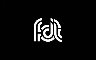 FDT Yaratıcı Eşsiz Modern Harf Logosu Tasarımı. Benzersiz bir harf dizaynına sahip stilize logo, soyut minimalist estetik ve modern cazibe sunar.