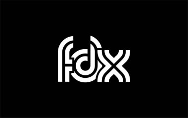 FDX Yaratıcı Eşsiz Modern Harf Logosu Tasarımı. Benzersiz bir harf dizaynına sahip stilize logo, soyut minimalist estetik ve modern cazibe sunar.