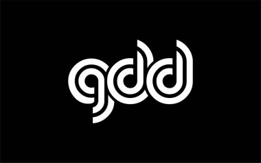 GDD Yaratıcı Eşsiz Modern Harf Logosu Tasarımı. Benzersiz bir harf dizaynına sahip stilize logo, soyut minimalist estetik ve modern cazibe sunar.