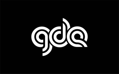 GDE Yaratıcı Eşsiz Modern Harf Logosu Tasarımı. Benzersiz bir harf dizaynına sahip stilize logo, soyut minimalist estetik ve modern cazibe sunar.