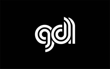 GDL Yaratıcı Eşsiz Modern Harf Logosu Tasarımı. Benzersiz bir harf dizaynına sahip stilize logo, soyut minimalist estetik ve modern cazibe sunar.
