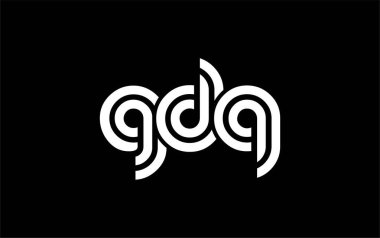 GDQ Yaratıcı Eşsiz Modern Harf Logosu Tasarımı. Benzersiz bir harf dizaynına sahip stilize logo, soyut minimalist estetik ve modern cazibe sunar.
