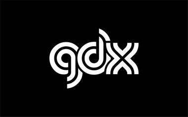 GDX Yaratıcı Eşsiz Modern Harf Logosu Tasarımı. Benzersiz bir harf dizaynına sahip stilize logo, soyut minimalist estetik ve modern cazibe sunar.