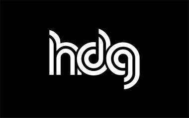 HDG Yaratıcı Eşsiz Modern Harf Logosu Tasarımı. Benzersiz bir harf dizaynına sahip stilize logo, soyut minimalist estetik ve modern cazibe sunar.
