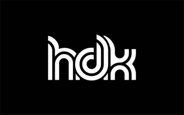HDK Yaratıcı Eşsiz Modern Harf Logosu Tasarımı. Benzersiz bir harf dizaynına sahip stilize logo, soyut minimalist estetik ve modern cazibe sunar.