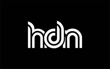 HDN Yaratıcı Eşsiz Modern Harf Logosu Tasarımı. Benzersiz bir harf dizaynına sahip stilize logo, soyut minimalist estetik ve modern cazibe sunar.